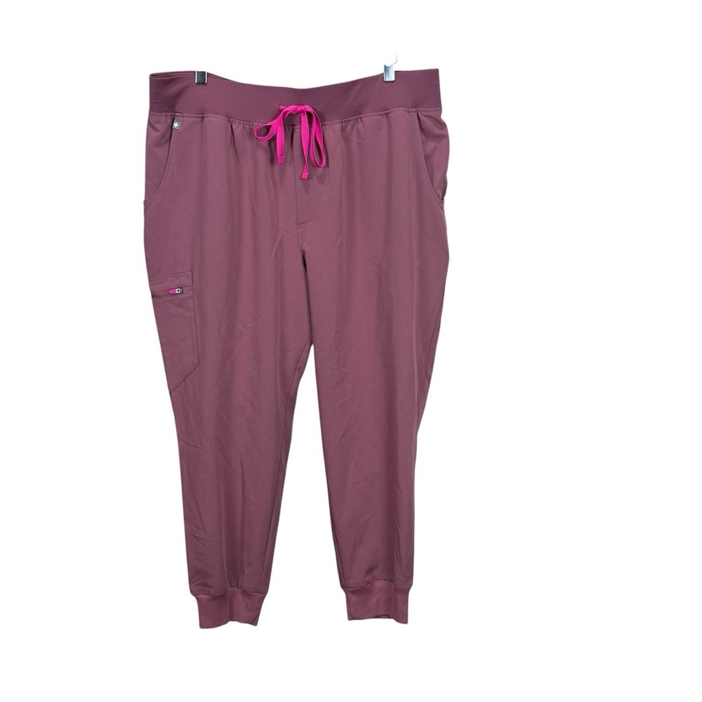 FIGS Women's Mauve Zamora High Waisted Jogger Pants  Mauve 3XLP